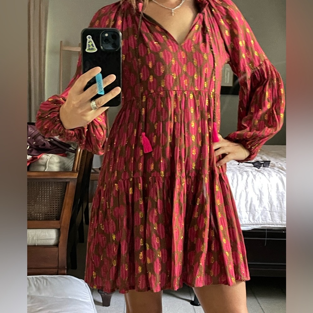 OLIPHANT XS dress brown and pink shimmer